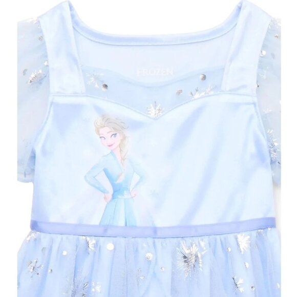 DISNEY FROZEN ELSA Toddler Girls Fantasy Nightgown SIZE 4T Cosplay Dress NEW - Picture 8 of 9